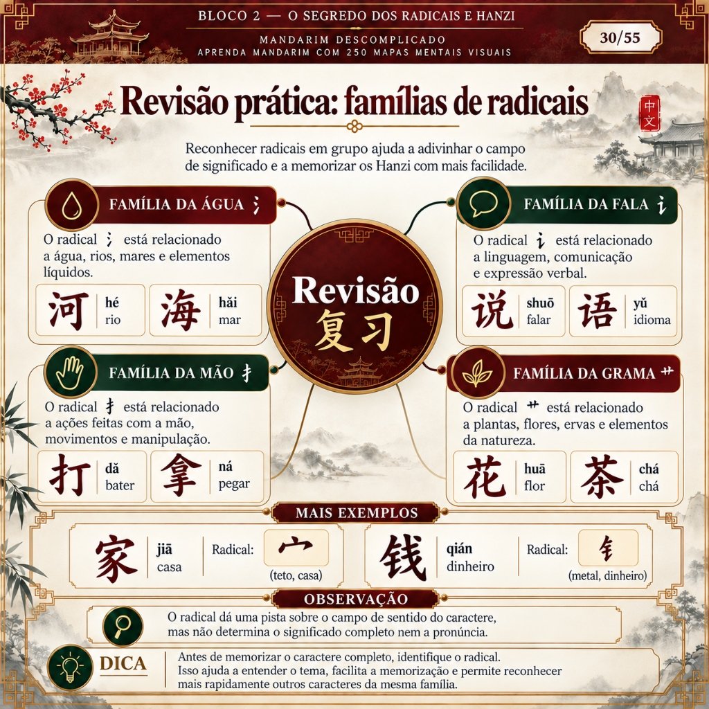 Mapa Mental — Famílias de Radicais